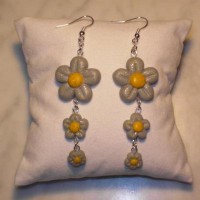 orecchini fiore in fimo